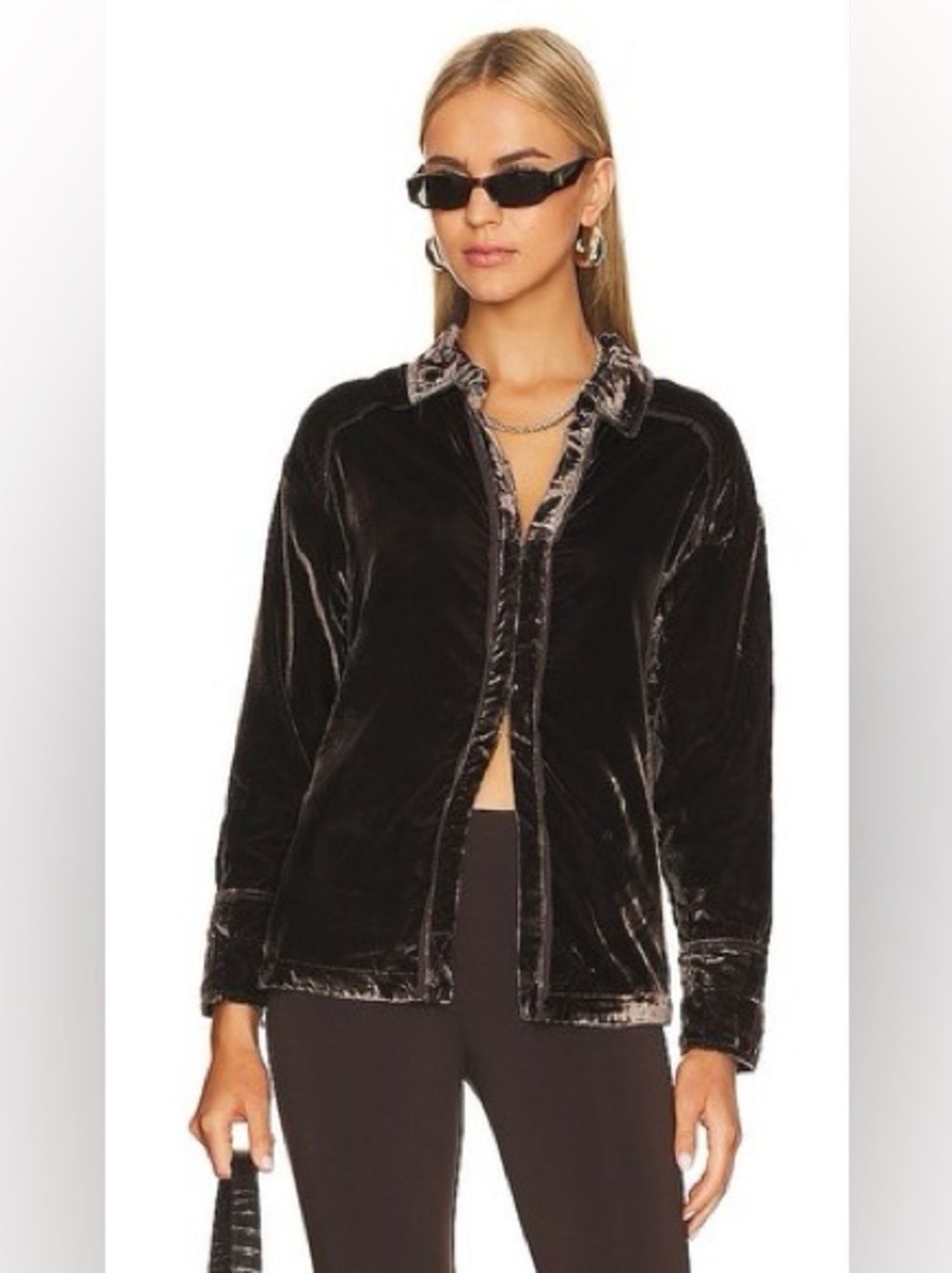 Free People Marianne Velvet Shirt